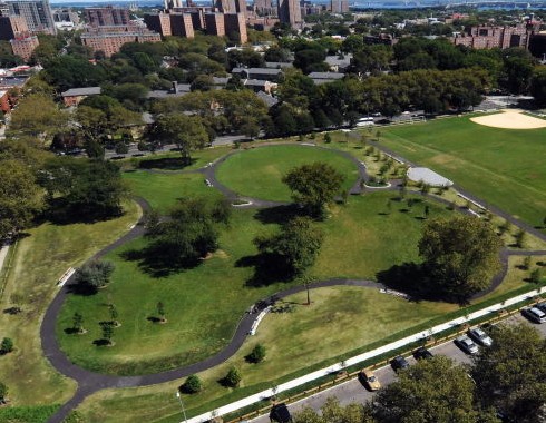 aerial view of soundview park