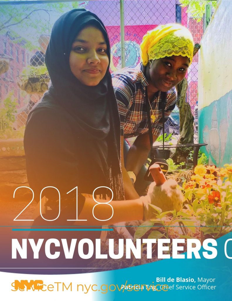 2018 NYC Volunteers magazine cover
