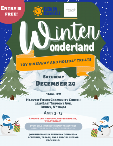 EDMNYC Winter Wonderland Toy Giveaway and Holiday Treats - December 20, 2025 11 am - 1 pm